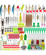 Fishing Lures Kit for Freshwater Bait Tackle Kit for Bass Trout Salmon F... - £26.67 GBP