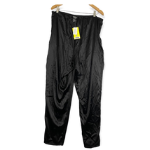 Black Silk Pants 1X Plus Reversible High Rise Elastic Waist FLAW NWT Cit... - £56.82 GBP
