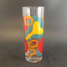 Colorful Abstract MCM Barware, 6.5&quot; Tall 12 oz, Tom Collins Glasses, Wei... - £11.61 GBP