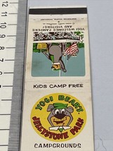 Front Strike Matchbook Cover Yogi Bear  Jellystone Park Campgrounds gmg Unstruck - £9.95 GBP