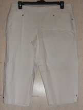 Excellent Womens Signature Slimming By Cj Banks Pull On White Capri Size 16W - £22.04 GBP