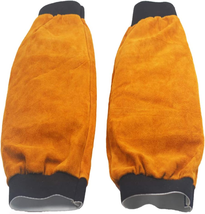 Leather Welding Sleeves Heat Flame Resistant Arm Protection for Welder 16.5&quot; Lon - £16.45 GBP