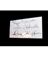 RUSS VAN ATTA DON HEFFNER JOHN SCHULTE NY YANKEES SIGNED AUTO 1930&#39;S CUT... - £116.80 GBP