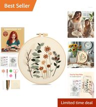All-in-One Cross Stitch Embroidery Kit for Adults - Beautiful Butterfly ... - $19.75