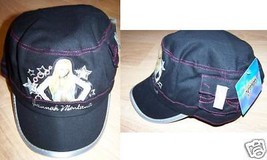 Disney Hannah Montana Black Silver Cadet Cap Hat Miley Cyrus New - $12.00