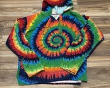 Vintage Baja Joe Tie Dye Rainbow Hoodie Poncho Adult Men’s Size Large - £25.81 GBP