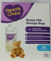 Breast Milk Storage Bags 50 count BPA Free Parents Choice - £7.66 GBP