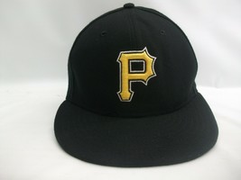 Pittsburgh Pirates Hat New Era 59Fifty Black Size 7 Fitted MLB Baseball Cap USA - £23.97 GBP