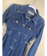 Vintage Paris Blues Denim Duster Size S Made In USA 100% Cotton Western - $135.86 CAD