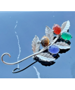 EGYPTIAN REVIVAL 925 STERLING SILVER SCARAB BEETLE GEMSTONE FLORAL LEAF ... - €57,76 EUR