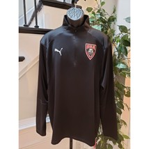 Puma Shirt Men 2X Black Gwinnett Soccer Academy Training Long Sleeve Quarter Zip - $44.55