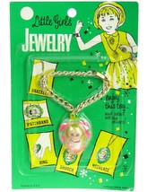 Vintage 1960&#39;s Liddle Kiddles Girls Jewelry Clone Blond Pink/Green Bracelet MOC - £99.91 GBP