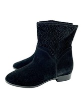 Michael Kors Boots Black Perforated Suede Leather Pull On Ankle SZ 5 New SH22 - £58.40 GBP