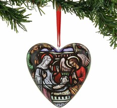 Nativity Holy Family Angel Take Heart Enesco Christmas Ornament 5&quot; L - £16.39 GBP