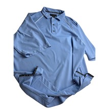 Footjoy FJ Men Golf Polo Shirt Blue Golf Polo Shirt Polyester Short Slee... - £15.84 GBP
