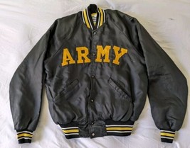 Vintage Army West Point Starter Varsity Satin Jacket Coat Men&#39;s Size Lar... - £85.22 GBP