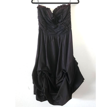 Vintage Gunne Sax Jessica McClintock Ruched Bubble Hem Strapless Dress - £101.09 GBP