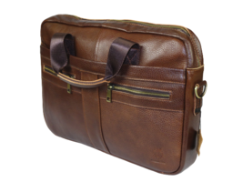 Mens Leather Hand Bag Laptop Notebook Office Business Briefcase #bag2 Brown - £99.55 GBP