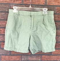 Gap Shorts Size 4 Cotton Linen Green Casual Walking Bottoms Pleat Front ... - $2.85