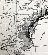 Map 1942 U.S. Colonies In 1760 5.5 x 9&quot; Settlement History Ephemera DWW6B - $374.96 MXN