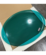 L.E. Smith Simply Colors Teal Green Glass Oval Serving Platter Sticker - $148.49