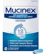 Chest Congestion, Mucinex 12 Hour Extended Release Tablets, 600 mg Guaif... - $58.42 CAD