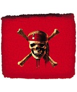 Pirates of the Caribbean At Worlds End Skull Sport Wrist Band Red, UNUSED - €5,19 EUR