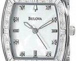 Bulova Women&#39;s 96R162 Stainless Steel Diamond Bezel Bracelet Analog Quar... - £154.17 GBP