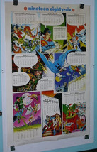 1985/1986 DC Comics 40x27&quot; POSTER:JLA,Batman,Superman,Wonder Woman,Green Lantern - £48.15 GBP