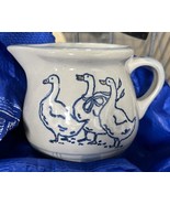 VTG Louisville Stoneware Gaggle of Geese Creamer Farmhouse Country Blue ... - $19.00 CAD