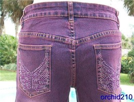 Cache Wing Rhinestone Embellished Jean Pant New Sz 2/4 XS/S Stretch $198... - £63.16 GBP