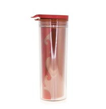 Starbucks Red Fire Wave Fall Acrylic Water Bottle Tumbler 12 Oz BPA FREE... - £54.17 GBP