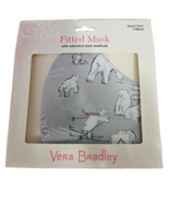 Vera Bradley Fitted Face Mask Adjusters Beary Merry Print Cotton Soft Br... - €8,47 EUR