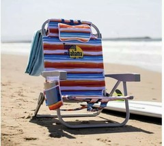 2016 Tommy Bahama Backpack Cooler Chair With Storage Pouch And Towel Bar. - £71.91 GBP