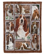 Funny Basset Hound Dogs Blanket Gift For Dog Lover Fleece Sherpa Blanket... - $33.28+