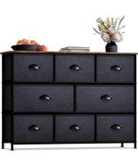 Sorbus 8 Drawers Dresser - Rustic Farmhouse Wood Top w/ Fabric Cube Stor... - $169.99