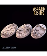 3D Printed Asgard Rising Burial Ground Oval Bases 28 32mm D&amp;D - $10.97 CAD+