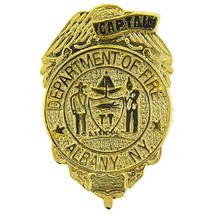 Albany New York Fire Department Captain Pin 1&quot; - £7.48 GBP