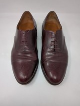 Salvatore Ferragamo Brogue Wingtip Oxford Burgundy Leather Lace Up Shoes... - £79.12 GBP