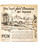 1944 Fox River Tractor Company Advertisement WW2 Era Agriculture Harvest... - €29,82 EUR