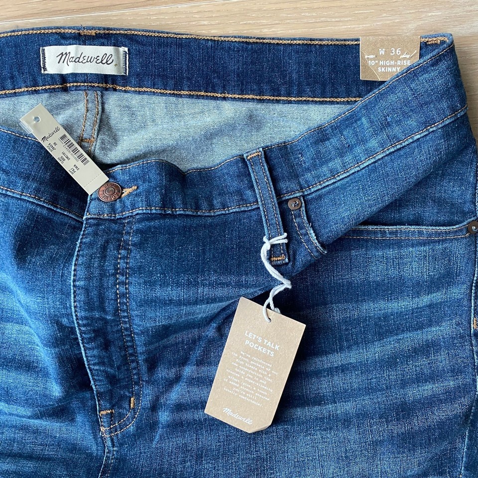 Madewell Women's High-Rise Skinny Jeans Adjustable Edition sz 36 NEW Item image 3