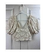 Urban Outfitters Womans Ivory Cropped Top- Size Large GUC GOOD USED COND... - £20.82 GBP