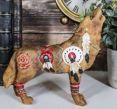 Tribal Warpath Native Howling Wolf Totem Spirit Figurine Collection 6.25&quot;L - $482.48 MXN
