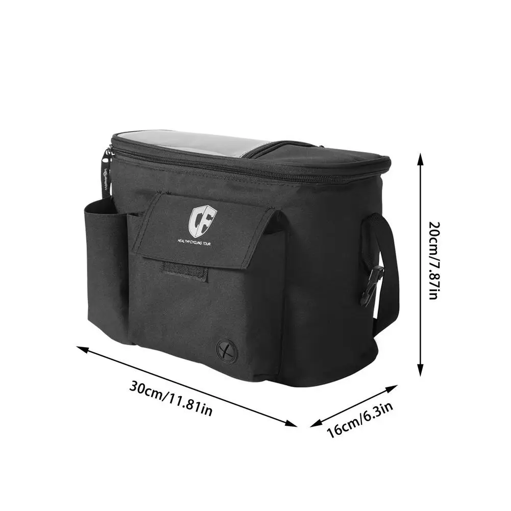 Motorcycle Handlebar Front Bag Waterproof Electric Bike Headbag Touch Screen M - £23.38 GBP