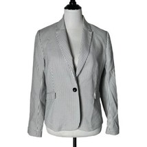 Reiss Blazer Jacket Black White Suit Jacket One Button Sullivan Women&#39;s Size L - £31.02 GBP