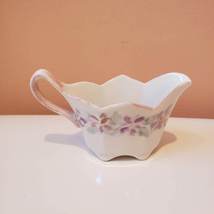 Vintage Creamer with Flowers, Upcycled Pink Cream Pitcher, Handpainted Pottery