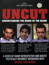 Uncut Understanding the minds of the Khans Shah Rukh Shahrukh Aamir Salm... - $29.99