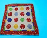 Vintage Handmade Peanuts Snoopy  Baby Quilt Lap Throw Primary Colors 34&quot;... - $19.79