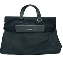 Tumi Black Nylon with Leather Trim Laptop Tote Bag Portfolio Brief Aqua Interior - £168.67 GBP