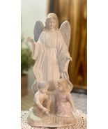 Guardian Angel With Children Crossing Bridge 9”Ceramic  R.R. Roman. - £25.50 GBP